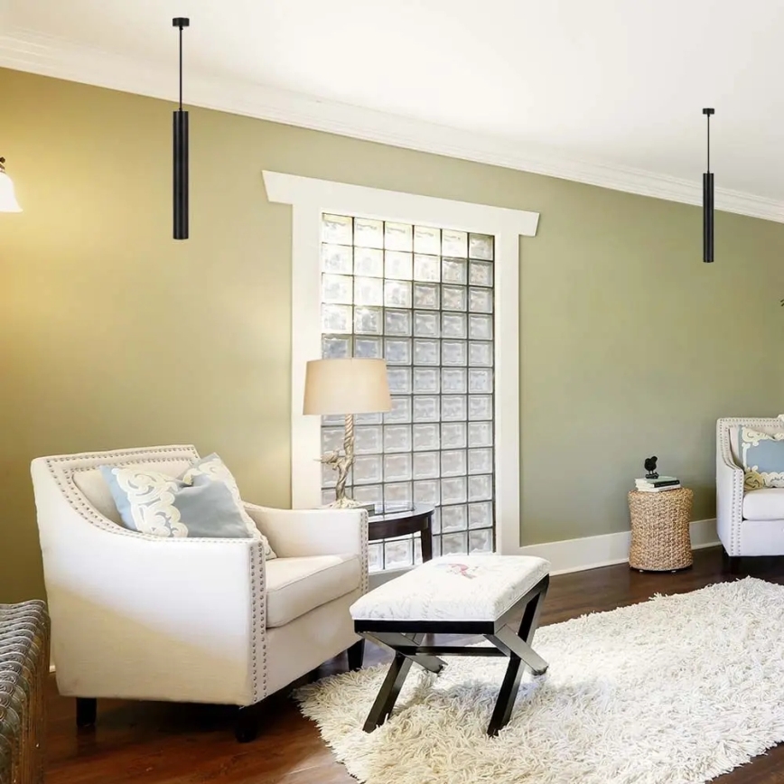 Candelabro suspenso 1xGU10/35W/230V 50 cm preto