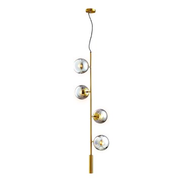 Candelabro suspenso 4xE27/10W/230V dourada