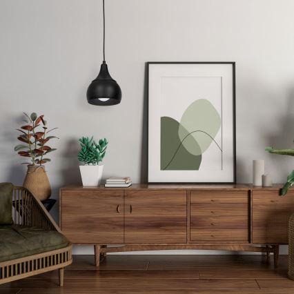 Candelabro suspenso AKTAN 1xE27/60W/230V preto