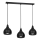 Candelabro suspenso AKTAN 3xE27/60W/230V preto