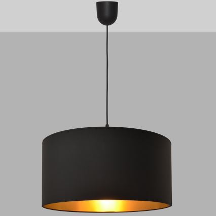 Candelabro suspenso ALBA 1xE27/15W/230V d. 40 cm preto/dourado