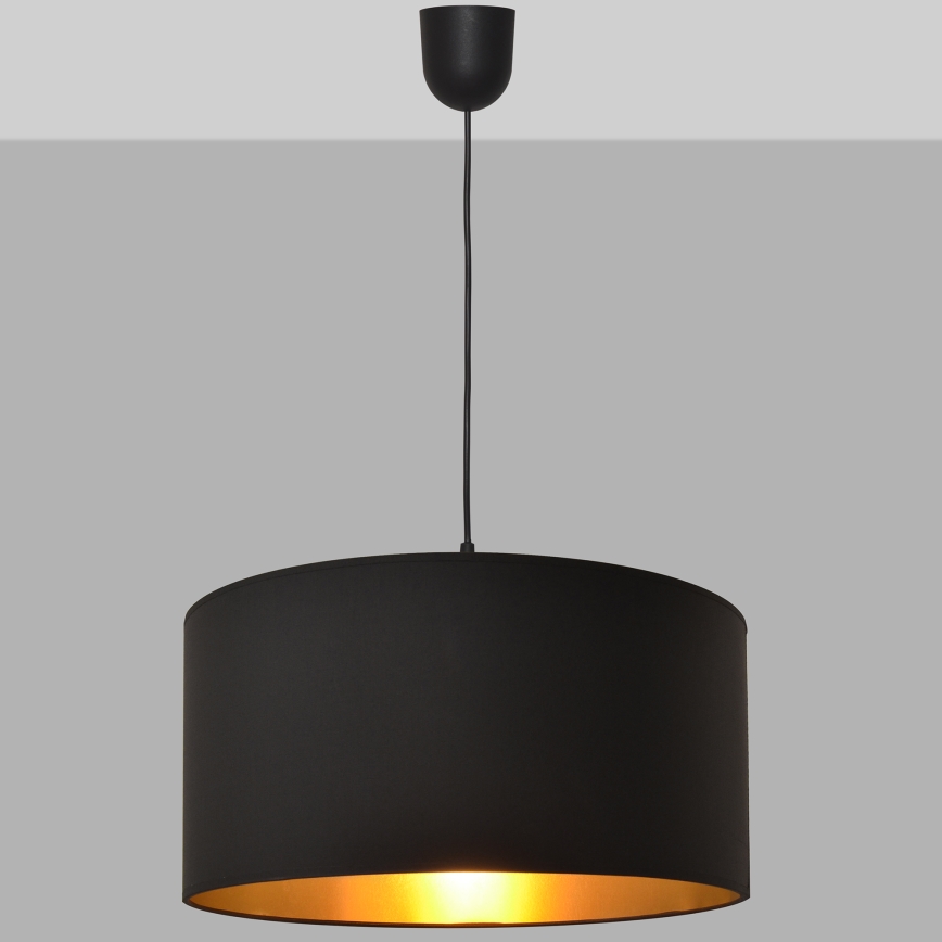 Candelabro suspenso ALBA 1xE27/15W/230V d. 40 cm preto/dourado