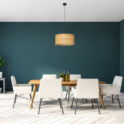 Candelabro suspenso ALBA 1xE27/15W/230V diâmetro 40 cm castanho/preto