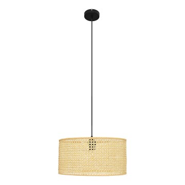 Candelabro suspenso ALBA 1xE27/15W/230V diâmetro 40 cm vime/preto