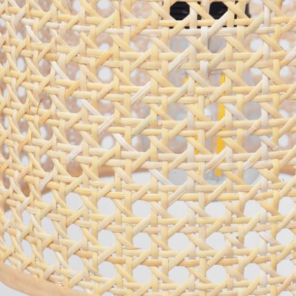 Candelabro suspenso ALBA 1xE27/15W/230V diâmetro 40 cm vime/preto