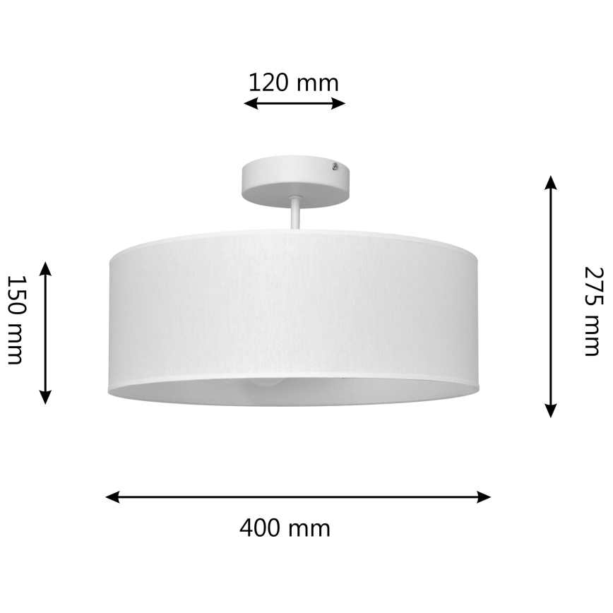 Candelabro suspenso ALBA 3xE27/15W/230V branco