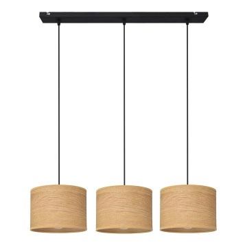 Candelabro suspenso ALBA 3xE27/15W/230V castanho/preto
