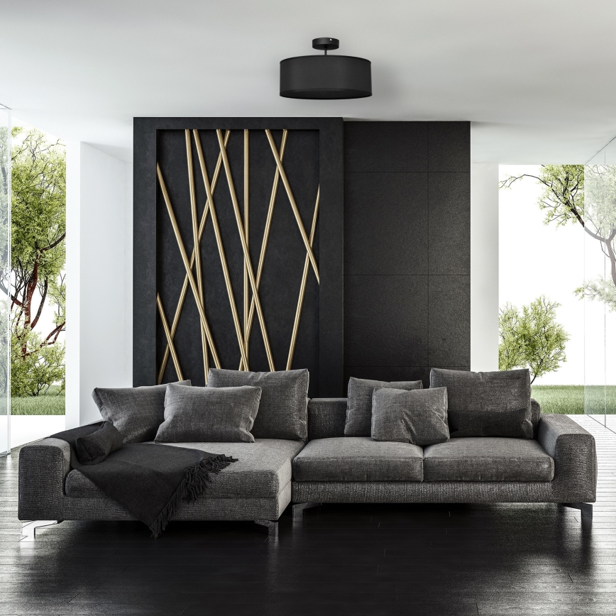 Candelabro suspenso ALBA 3xE27/15W/230V preto