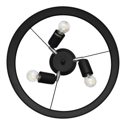 Candelabro suspenso ALBA 3xE27/15W/230V preto
