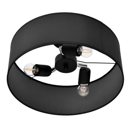 Candelabro suspenso ALBA 3xE27/15W/230V preto