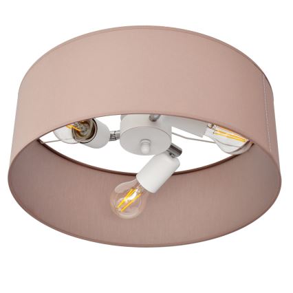 Candelabro suspenso ALBA 3xE27/15W/230V rosa