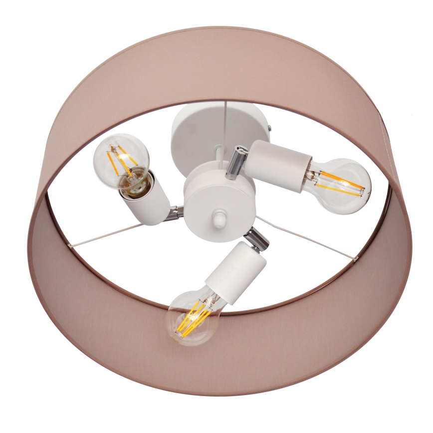 Candelabro suspenso ALBA 3xE27/15W/230V rosa