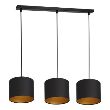 Candelabro suspenso ARDEN 3xE27/60W/230V preto/dourado