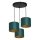 Candelabro suspenso ARDEN 3xE27/60W/230V verde/dourado