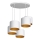 Candelabro suspenso ARDEN 5xE27/60W/230V branco/dourado