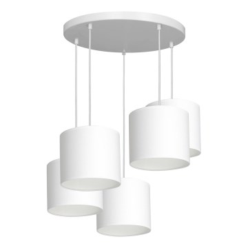 Candelabro suspenso ARDEN 5xE27/60W/230V branco