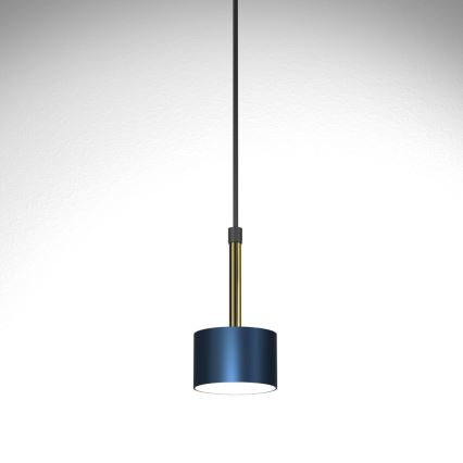 Candelabro suspenso ARENA 1xGX53/11W/230V azul/dourado