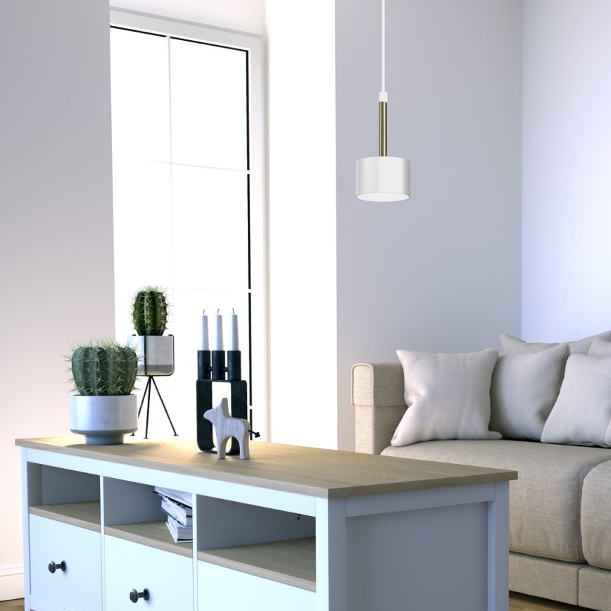 Candelabro suspenso ARENA 1xGX53/11W/230V branco/dourado