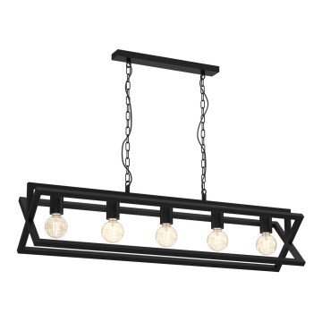 Candelabro suspenso ARNOLD 5xE27/60W/230V preto