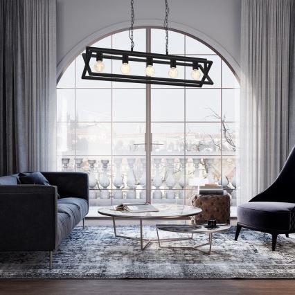 Candelabro suspenso ARNOLD 5xE27/60W/230V preto