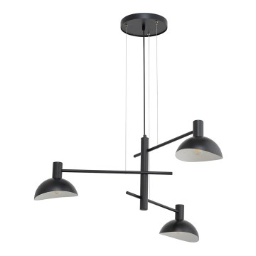 Candelabro suspenso ARTIS 3xE14/40W/230V preto