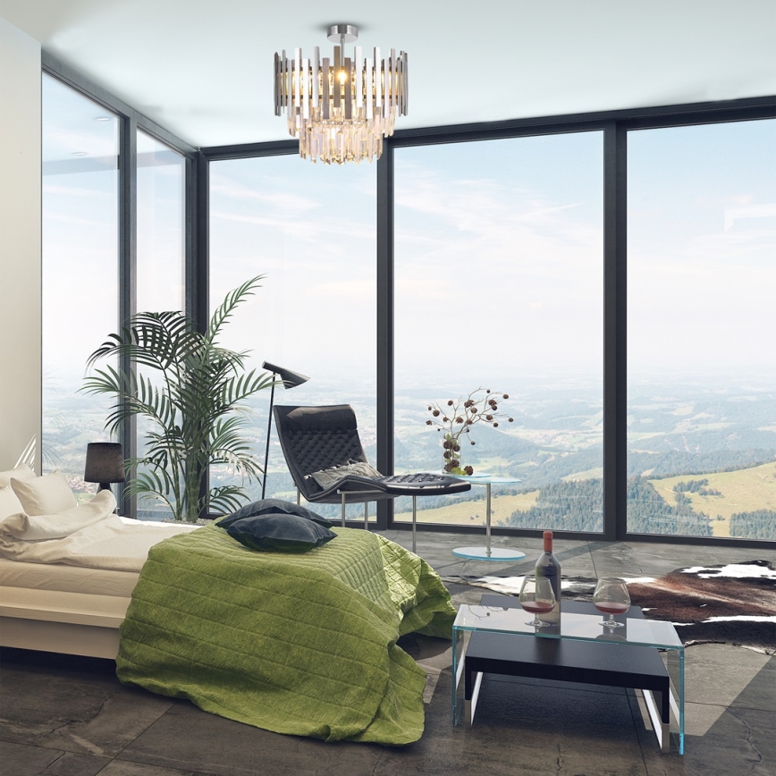 Candelabro suspenso ASPEN 6xE14/40W/230V cromado mate