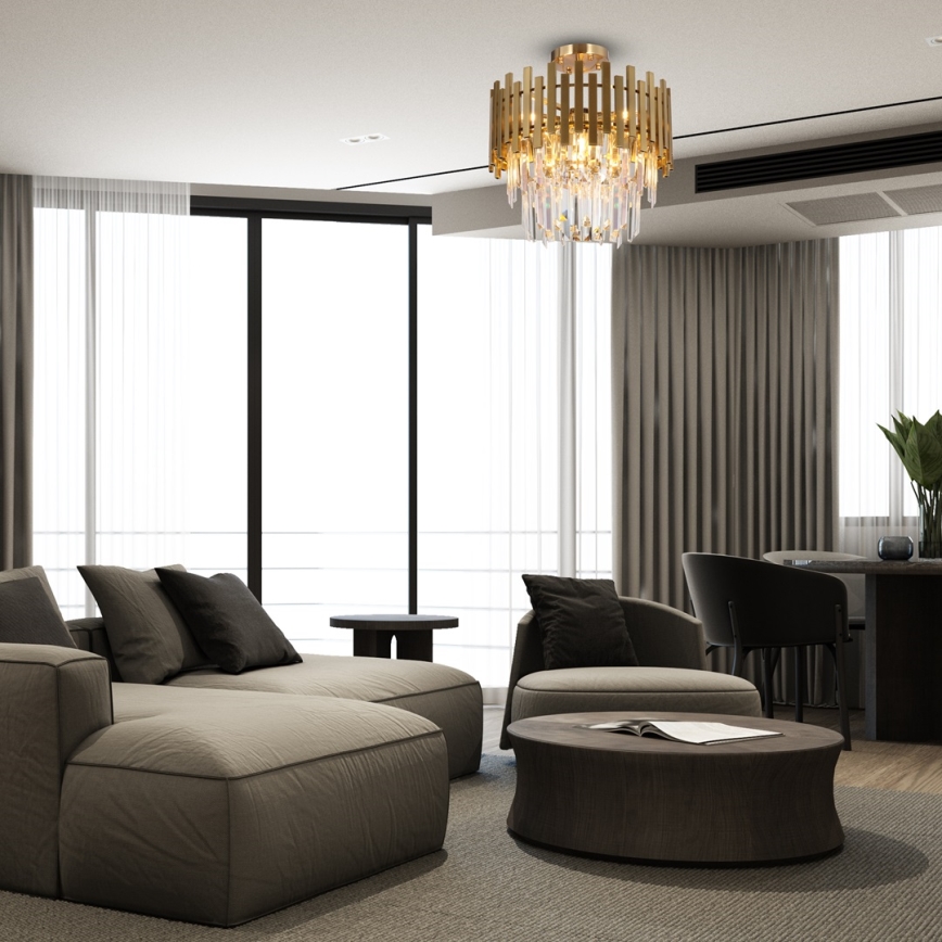 Candelabro suspenso ASPEN 6xE14/40W/230V dourada