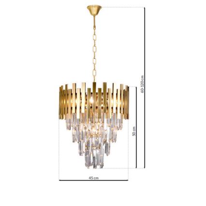 Candelabro suspenso ASPEN GOLD 9xE14/40W/230V