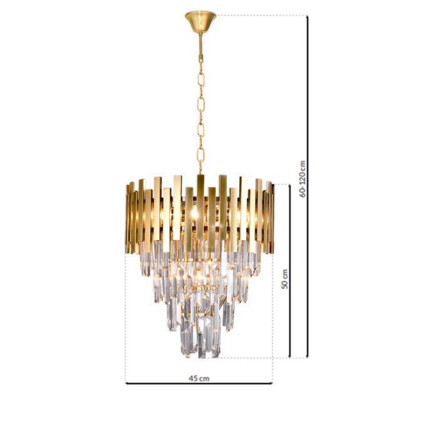 Candelabro suspenso ASPEN GOLD 9xE14/40W/230V
