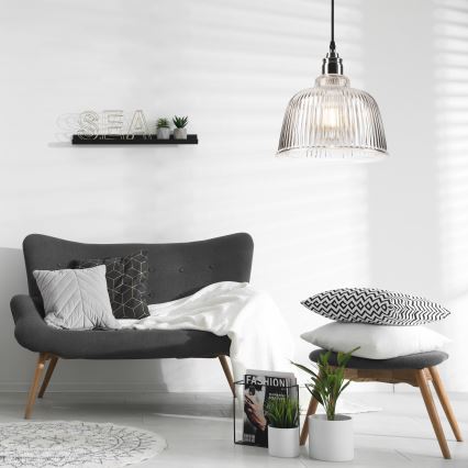 Candelabro suspenso ASTA 1xE27/60W/230V cromado brilhante