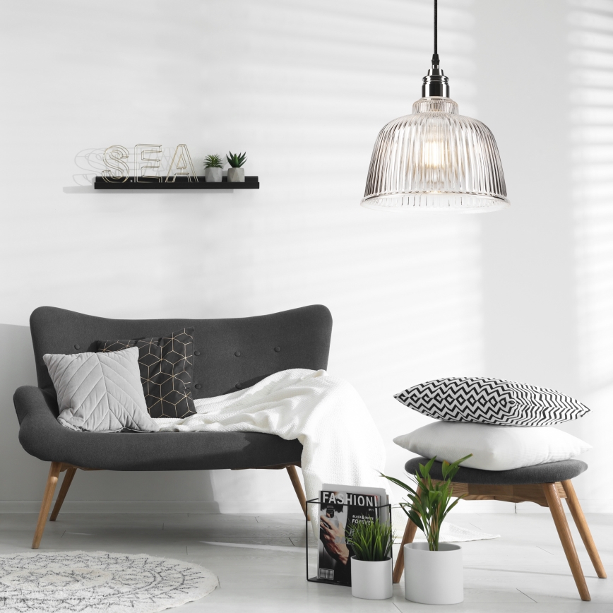 Candelabro suspenso ASTA 1xE27/60W/230V cromado brilhante