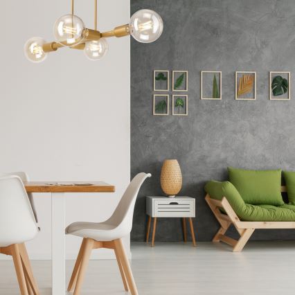 Candelabro suspenso ASTRID 4xE27/60W/230V dourado