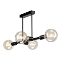 Candelabro suspenso ASTRID 4xE27/60W/230V preto