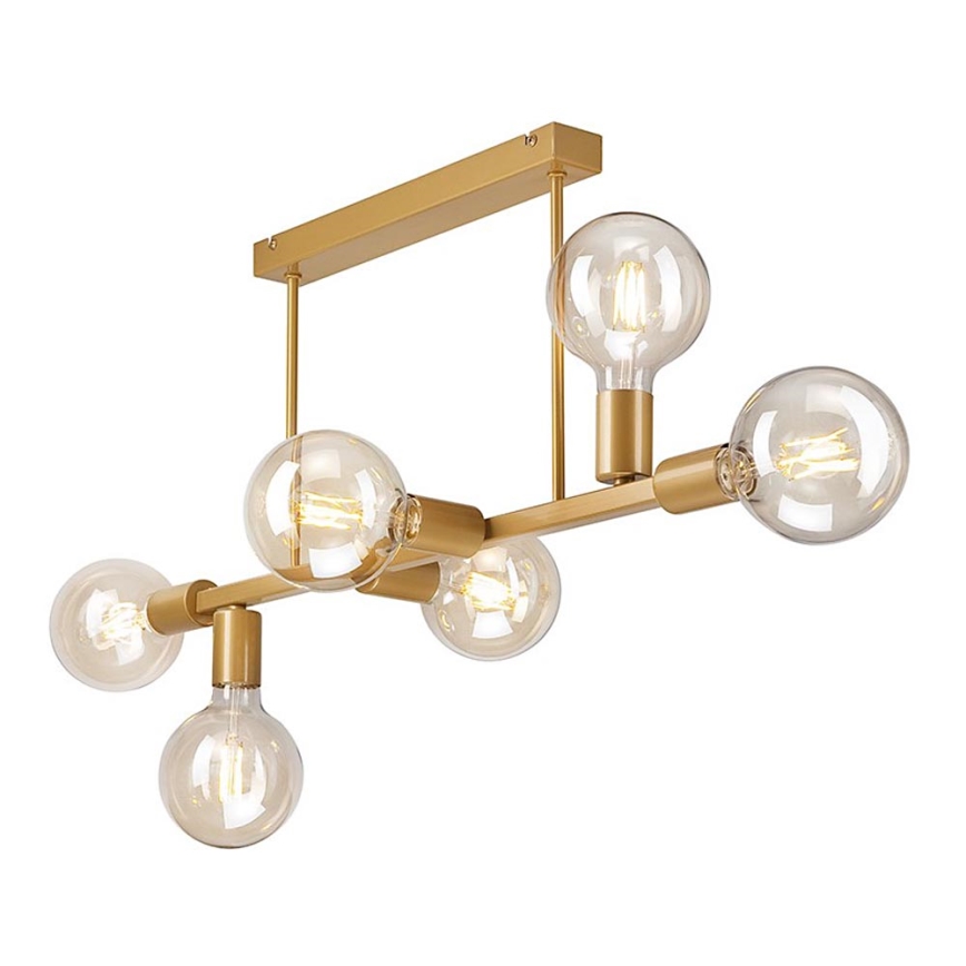 Candelabro suspenso ASTRID 6xE27/60W/230V dourado