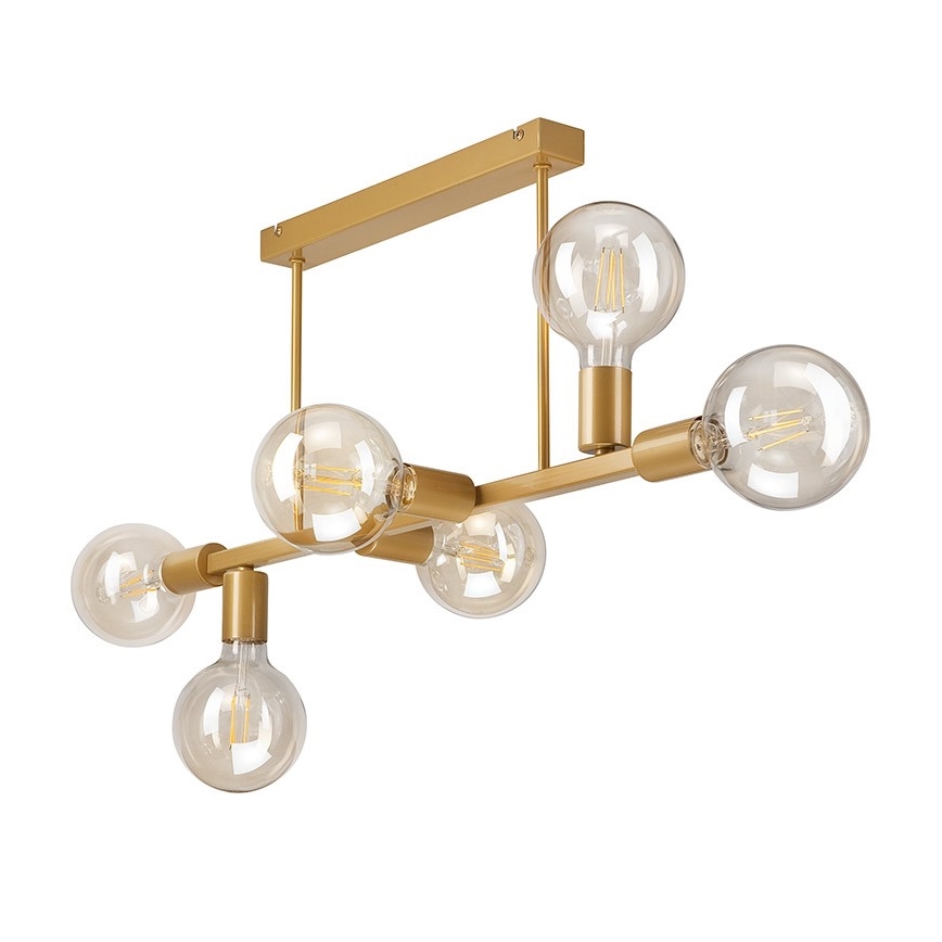 Candelabro suspenso ASTRID 6xE27/60W/230V dourado