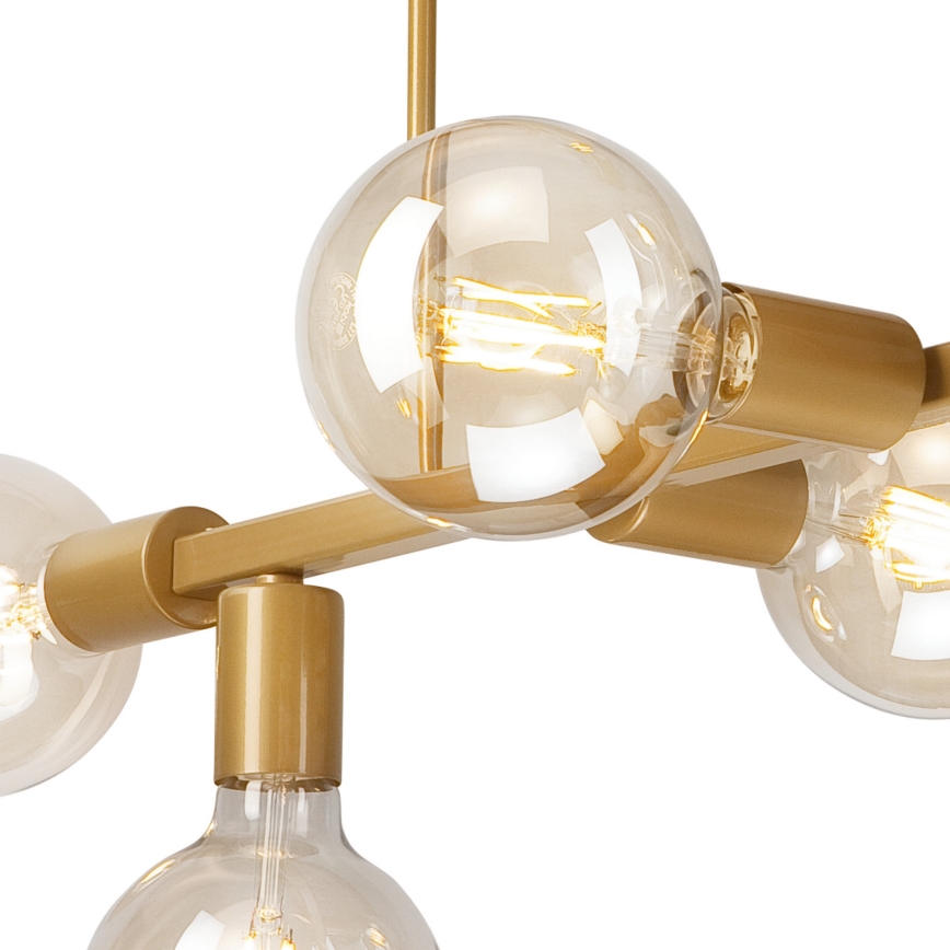 Candelabro suspenso ASTRID 6xE27/60W/230V dourado