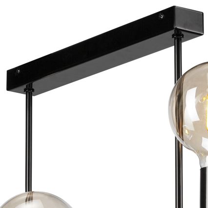 Candelabro suspenso ASTRID 6xE27/60W/230V preto