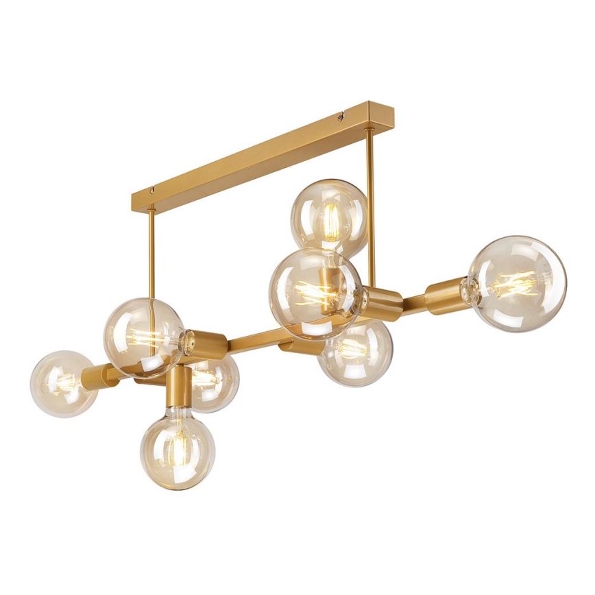 Candelabro suspenso ASTRID 8xE27/60W/230V dourado