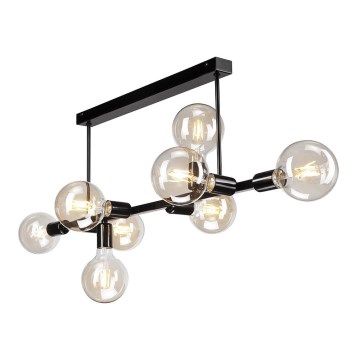 Candelabro suspenso ASTRID 8xE27/60W/230V preto