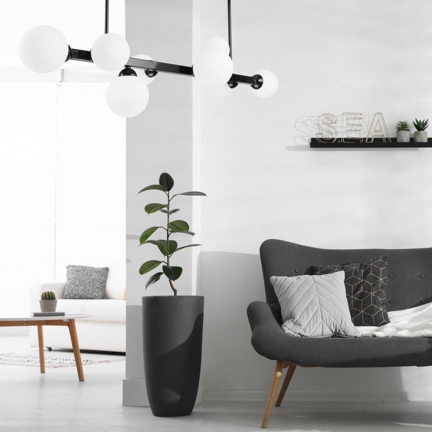 Candelabro suspenso ASTRO 8xG9/5W/230V preto