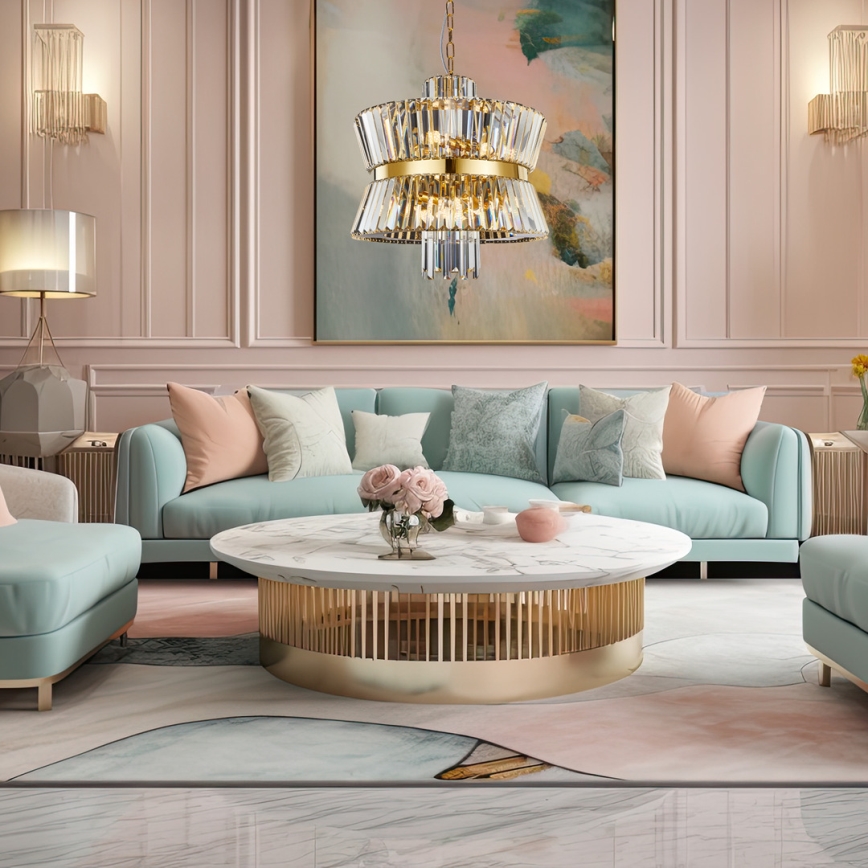 Candelabro suspenso AURELIA 12xE14/40W/230V dourada