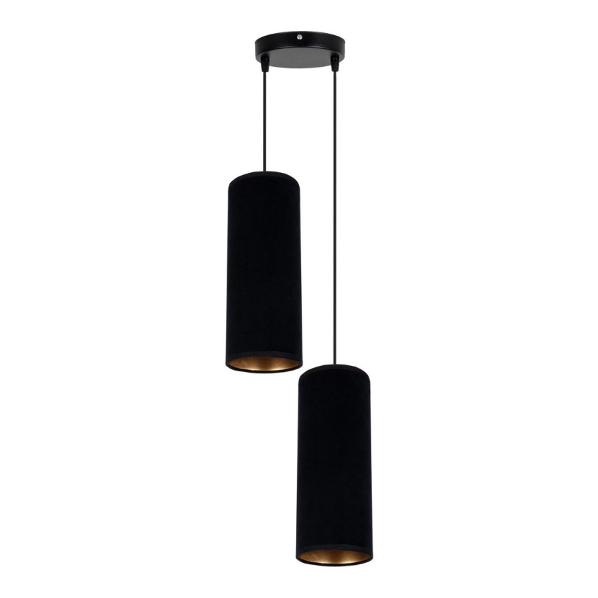 Candelabro suspenso AVALO 2xE27/60W/230V diâmetro 20 cm preto