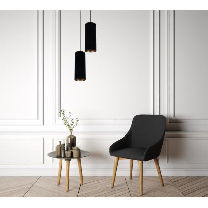 Candelabro suspenso AVALO 2xE27/60W/230V diâmetro 20 cm preto