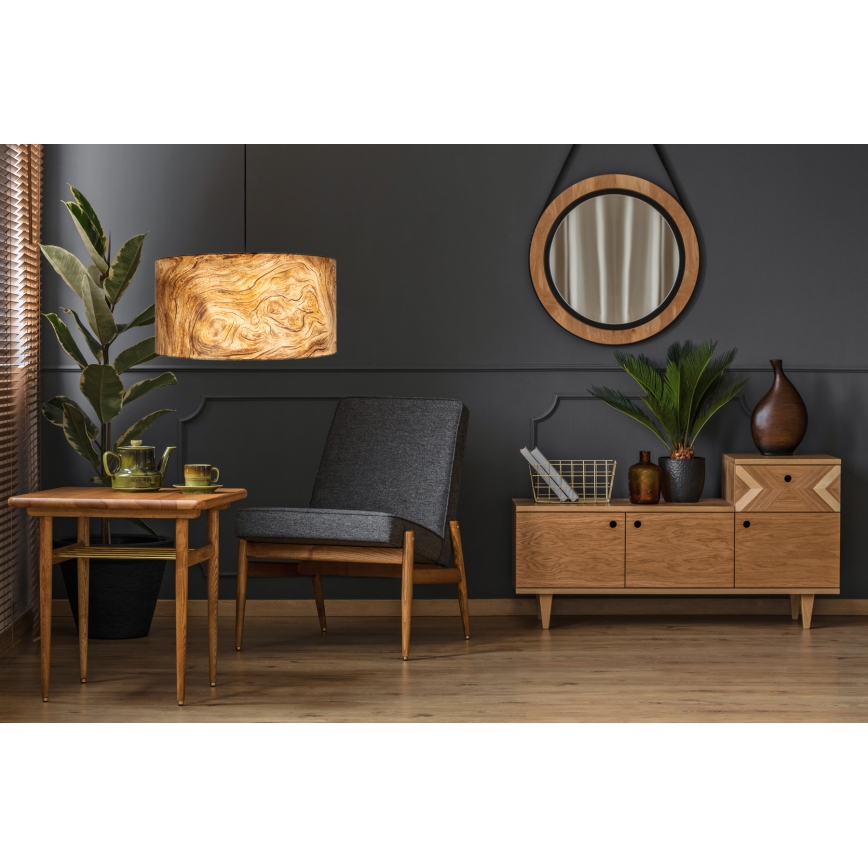 Candelabro suspenso AXEL 1xE27/60W/230V bege/castanho d. 40cm