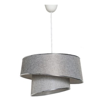 Candelabro suspenso BARETTE 1xE27/60W/230V prateado/cromado brilhante