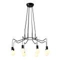 Candelabro suspenso BASSO 8xE27/40W/230V preto