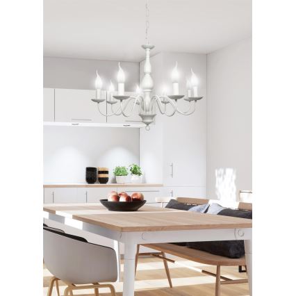 Candelabro suspenso BELLAGIO 8xE14/40W/230V