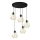 Candelabro suspenso BERGEN 5xE27/60W/230V preto/dourado