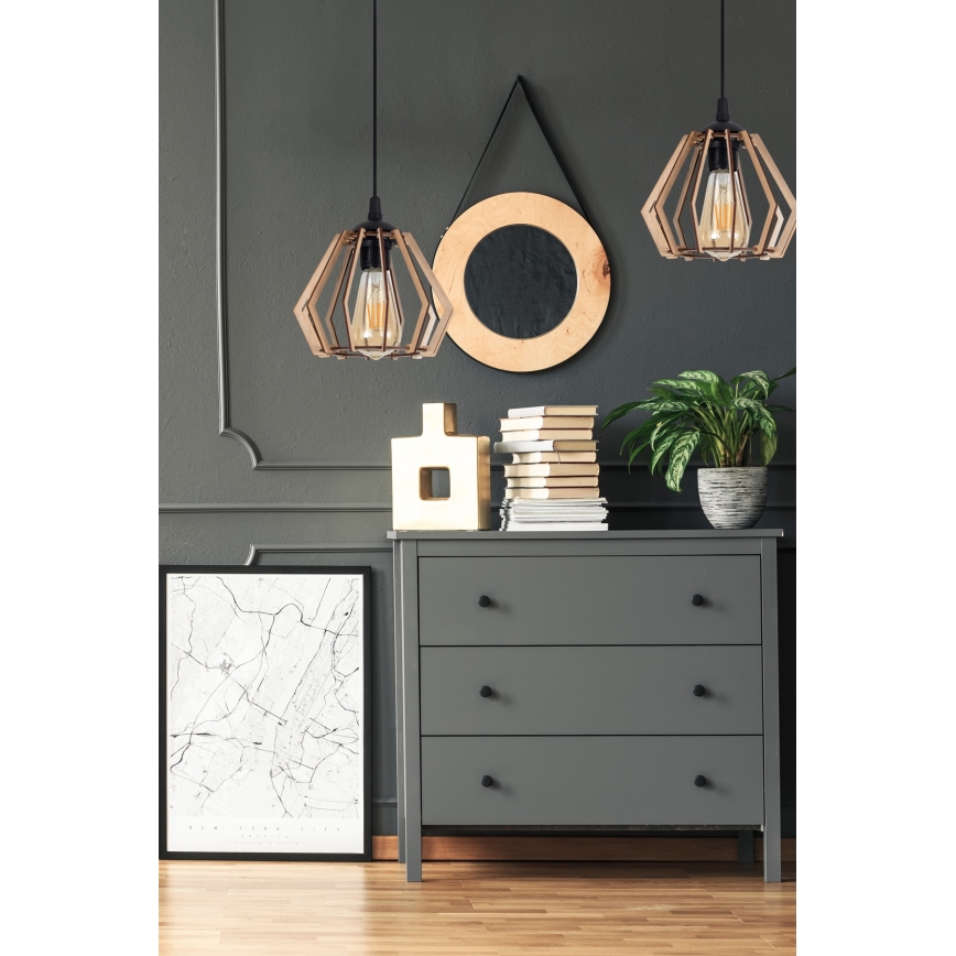 Candelabro suspenso BERGO 1xE27/60W/230V preto