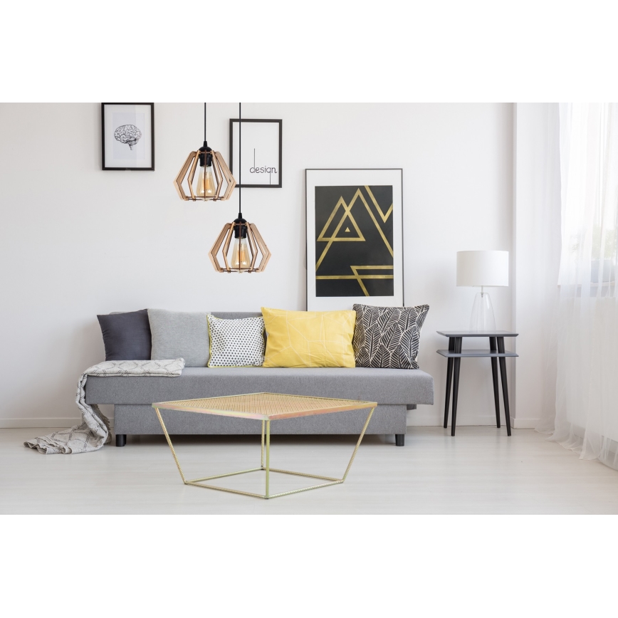 Candelabro suspenso BERGO 2xE27/60W/230V preto